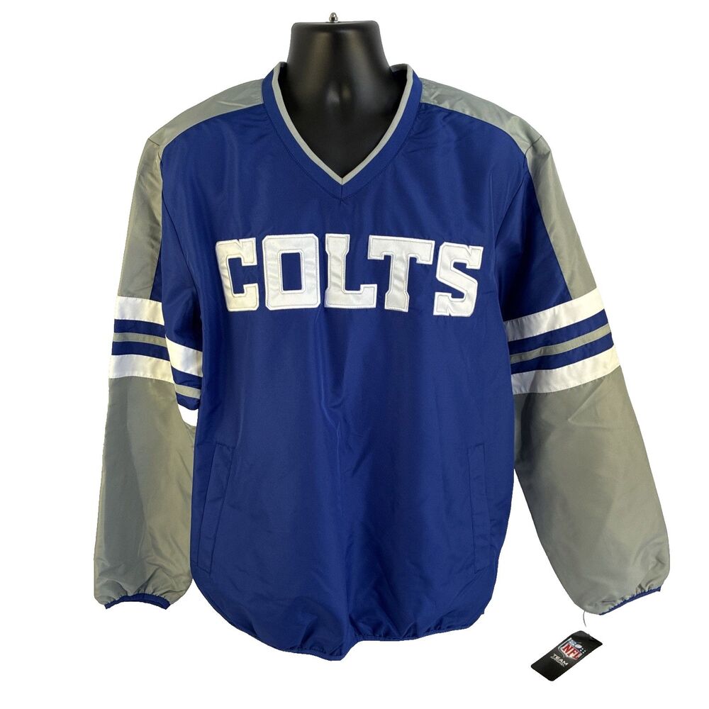New‎ Mens GIII NFL Indianapolis Colts Windbreaker Pullover Jacket Size XL NWT